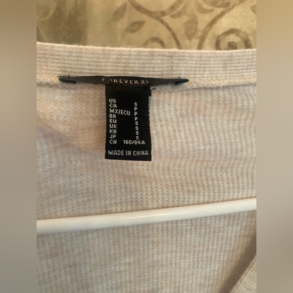 Forever 21 Cream Button-Up Sweater - Picture 2 of 3